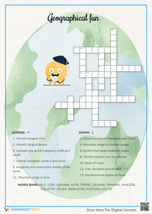Geographical Fun Crossword Puzzle
