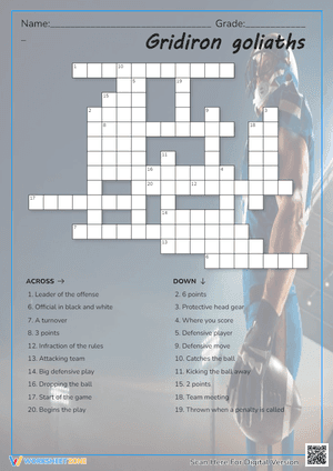 Gridiron goliaths Crossword Puzzle 