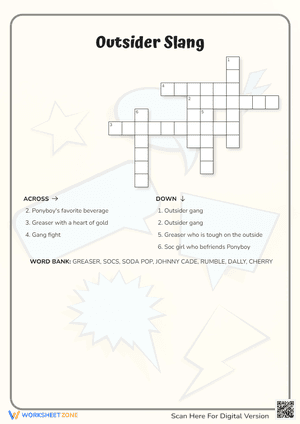 Outsider Slang Crossword Puzzle