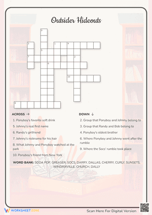 Outsider Hideouts Crossword Puzzle