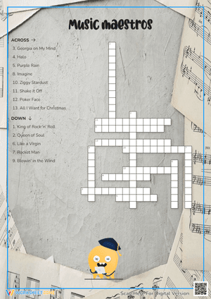 Music Maestros Crossword Puzzle