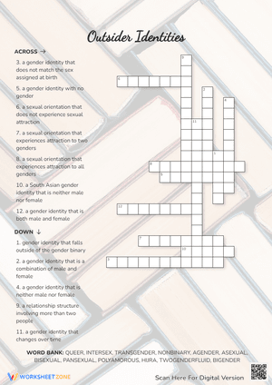 Outsider Identities Crossword Puzzle