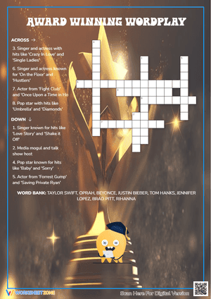 Award Winning Wordplay Crossword Puzzle