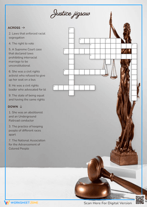 Justice Jigsaw Crossword Puzzle