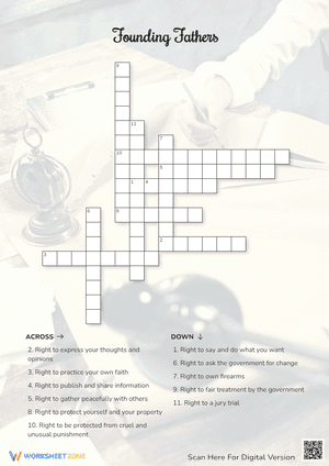 Founding Fathers Crossword Puzzle