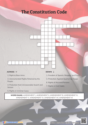 The Constitution Code Crossword Puzzle