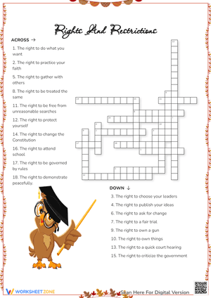 Rights And Restrictions Crossword Puzzle