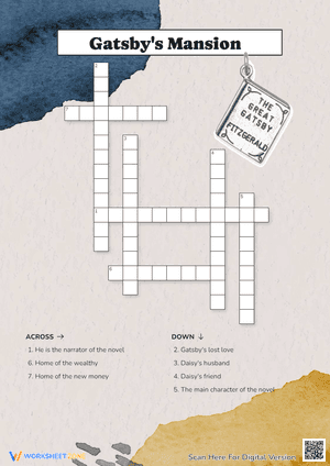 Gatsby's Mansion Crossword Puzzle
