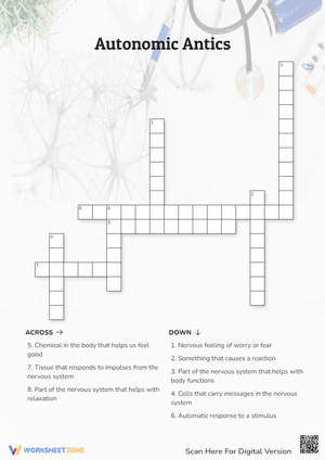 Autonomic Antics Crossword Puzzle