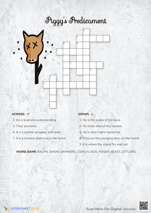 Piggy's Predicament Crossword Puzzle