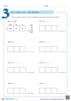 3- Digit Multiplication using Box Method 1