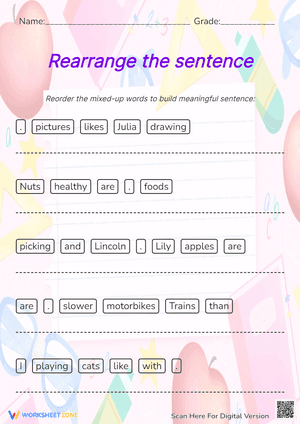 Rearrange the sentence