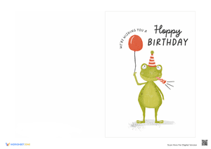 Hoppy frog - happy birthday card