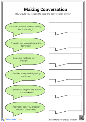 Making Conversation Worksheets