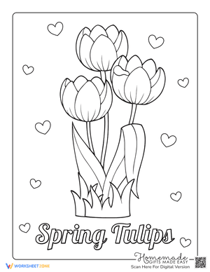 spring-coloring-pages-tulips