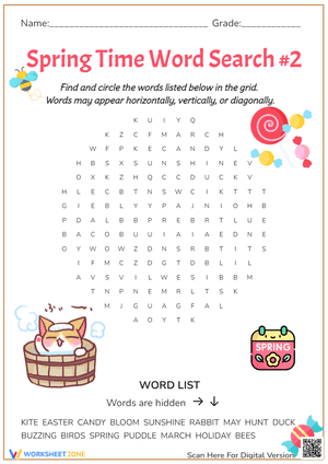 Spring Time Word Search #2