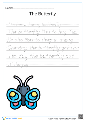 The Butterfly Tracing Worksheet