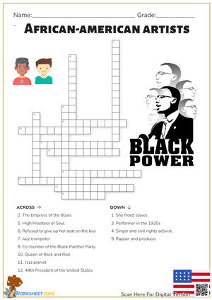 African-american artists Crossword 
