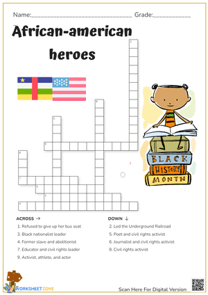 African-american heroes Crossword 