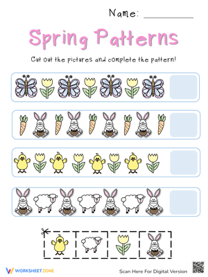 Spring Pattern Worksheet