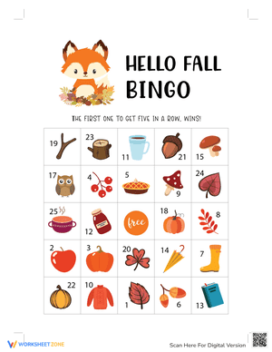 Hello Fall Bingo 7