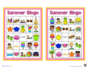 Summer Bingo Game 1