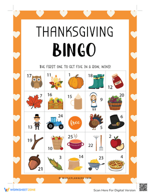 Thanksgiving Bingo 2