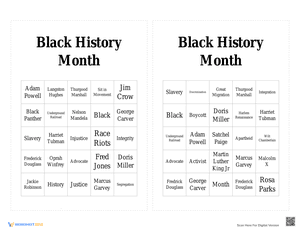 Black History Month Bingo 10