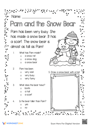 Winter Reading - Pam and the Snow Bear