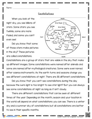 Constellations - Close Read Comprehension Passages with Complex Questions
