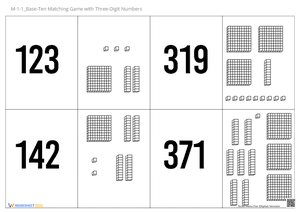M-1-1_Base-Ten Matching Game with Three-Digit Numbers