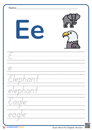 Letter E Practice