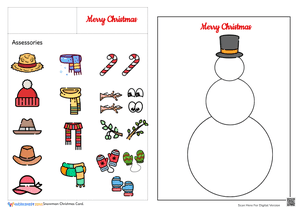 Snowman Christmas Card Design for Kids