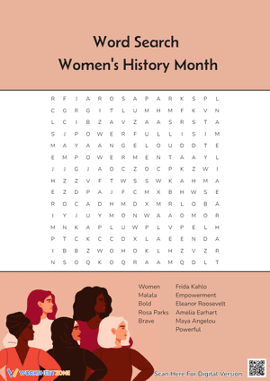 Word Search Women's History Month