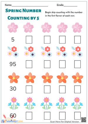 Spring Number Counting by 5