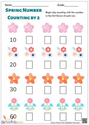 Spring Number Counting by 2