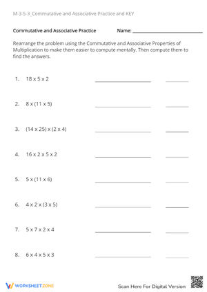 M-3-5-3_Commutative and Associative Practice and KEY