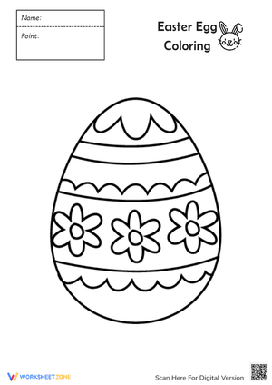 Easter Egg Coloring Page 