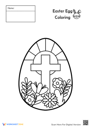 Easter Egg Coloring Page 