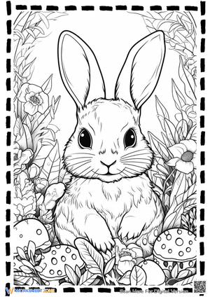 Coloring Page of Easter April Holiday
