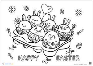 Funny Easter Egg Coloring Pages for Preschoolers