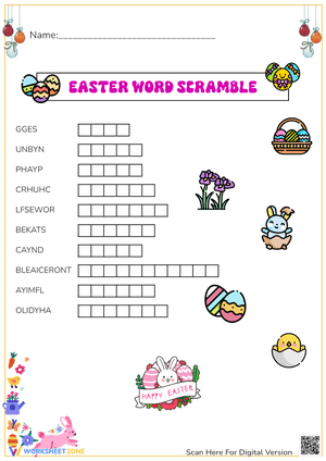 Easter Word Scramble 3