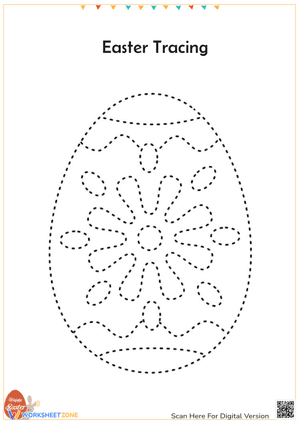 Easter Egg Tracing and Coloring Pages for Kids
