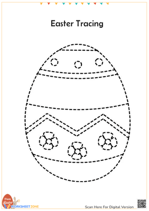 Easter Egg Tracing and Coloring Pages for Kids