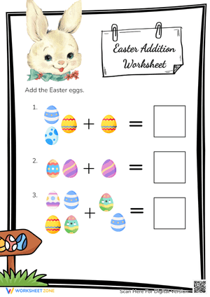 Easter Addition Practice Worksheets 