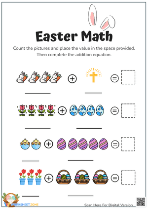 Easter Picture Addition Practice