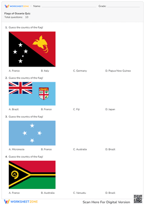 Flags of Oceania Quiz 