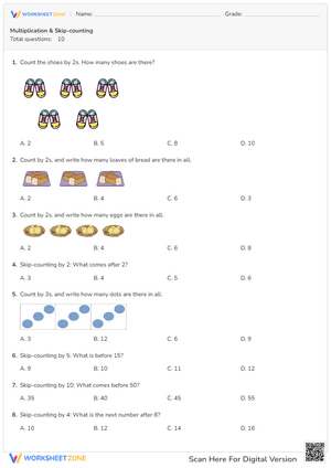 Multiplication & Skip-counting 