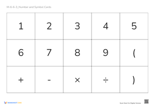 M-6-6-3_Number and Symbol Cards