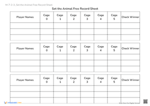M-7-2-3_Set the Animals Free Record Sheet